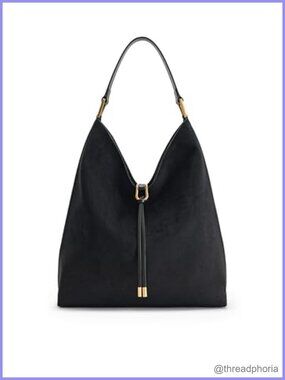 Faux Suede Shoulder Bag Hobo Style Gold Hardware Large Fits iPad Pro